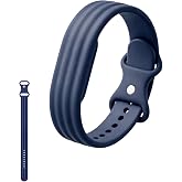 Silicone Band Compatible with Google Fitbit Air Screenless Activity Tracker | Soft Perforated Replacement Strap, Waterproof Sport Wristband, Adjustable Fitness Tracker Band for Men Women