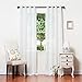 Best Home Fashion Crushed Voile Sheer Curtain Set of 2 Panels – Antique Bronze Grommet Crinkle Sheer Window Treatment for Living Room, Dining Room, Sliding Door (52