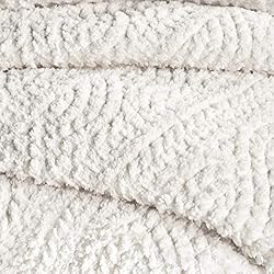 G.H. Bass Plush Sherpa Cable Knit Fluffy Soft Solid
