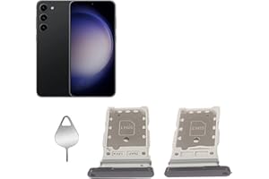 YUZHIYONG Galaxy S23 / S23 Plus SIM Card Tray Replacement for Samsung Galaxy S23 / S23 Plus SIM Holder Slot+Eject Pin (S23/S23Plus/Phantom Black)