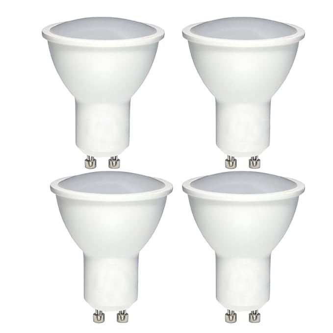 Pack of 4 Units 5W GU10 LED Bulbs, Not Dimmable, 400lm, 6500K, 110