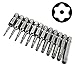 Yakamoz 12pcs 1/4 Inch Hex Shank T5-T40 Torx Head Screw Driver Bit Set Security Tamper Proof Star 6 Point Screwdriver Kit Tools
