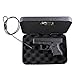 Jssmst Gun Safe Box with Combination Lock - Pistol Case with Security Cable for Car, SM-GB0401L