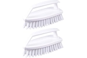 VALICLUD 2pcs Multi-Functional White Plastic Shoes Cleaning Brush Set for Home and Travel with Compact