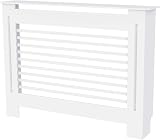 FATIVO High 100cm Radiator Cover MDF White Horizontal Slats view 6