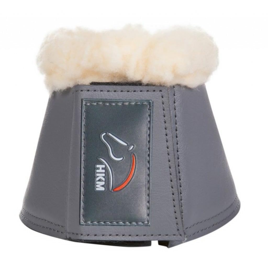 HKM Comfort 4057052347535 Bell Boots with Padding 9500 Grey-Blooded Horses