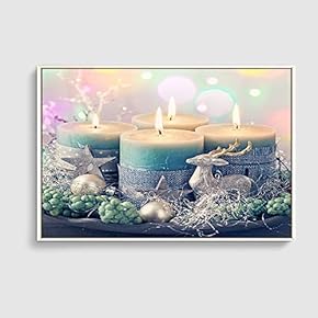 Framed Canvas Home Artwork Decoration Merry Christmas Canvas Wall Art for Living Room, Bedroom - 16x24 inches