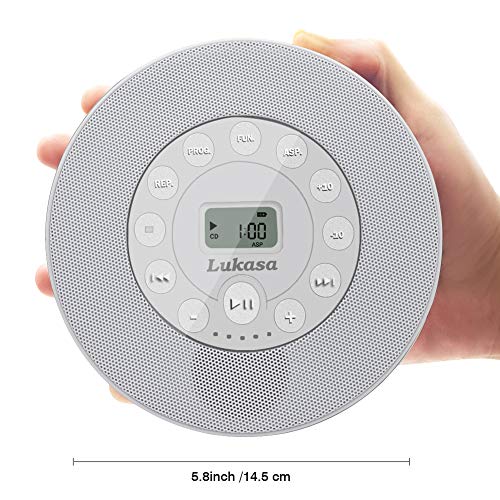 Lukasa Portable Bluetooth CD Player Builtin Speaker Stereo, Personal