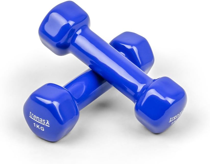 trenas Pair of two vinyl dumbbells - Each 0.50-10.00 kg