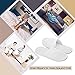 AhfuLife Spa Slippers 5 Pairs - White Disposable Closed-Toe Hotel Slippers, Non-slip for Guests, House, Bedroom, Wedding, Party, Travel - Unisex