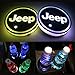 LED Car Cup Holder Lights for J e e p 7 Colors Changing USB Charging Mat Luminescent Cup Pad LED Interior Atmosphere Lamp 2pcs