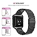 Oitom Metal Bands Compatible with Fitbit Blaze Large,Frame Housing+Stainless Steel Bracelet Replacement Accessory Strap Watch Band for Smart Fitness Watch (Black Steel+Frame)