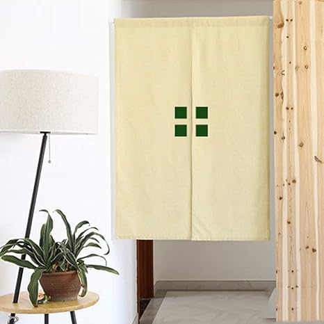 Amazon のれん 間仕切り 和風 キューブ系 ドアカーテン ショートカーテン 遮光 目隠し 無地 シンプル 室内インテリア お部屋 玄関用 風水 半間のれん 洗える シワ防止 色あせない 収縮しない 四季兼用 のれん オンライン通販