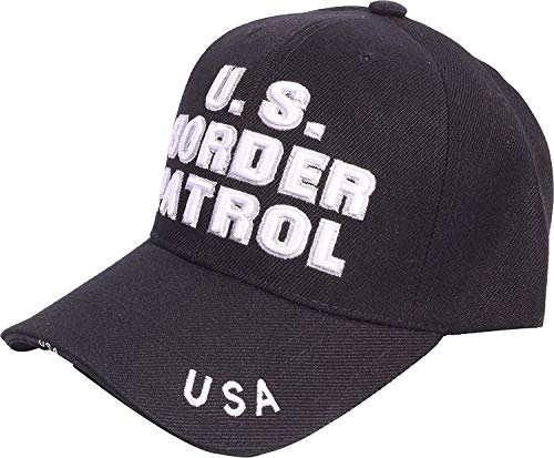 Enimay Law Enforcement Hook Loop Closure Hat's (Single, Border Patrol Black White)