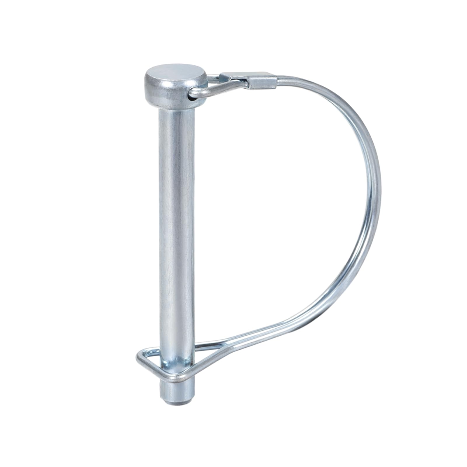 DTGN 8mm x 72mm (DxL) Shaft Locking Pin - 1Pack - Good for Farm Trailers Lawn - Carbon Steel Round Trailer Coupler Pin - Silver Tone