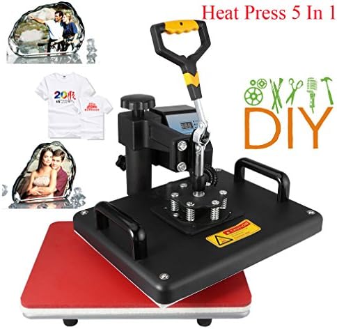 Lark HEHI Multifunctional 8 29X38 CM T Shirt Press Heat Press machine| 220 V 50Hz; 360 degree| Temperature Range: 0 – 399 °C 5 In 1