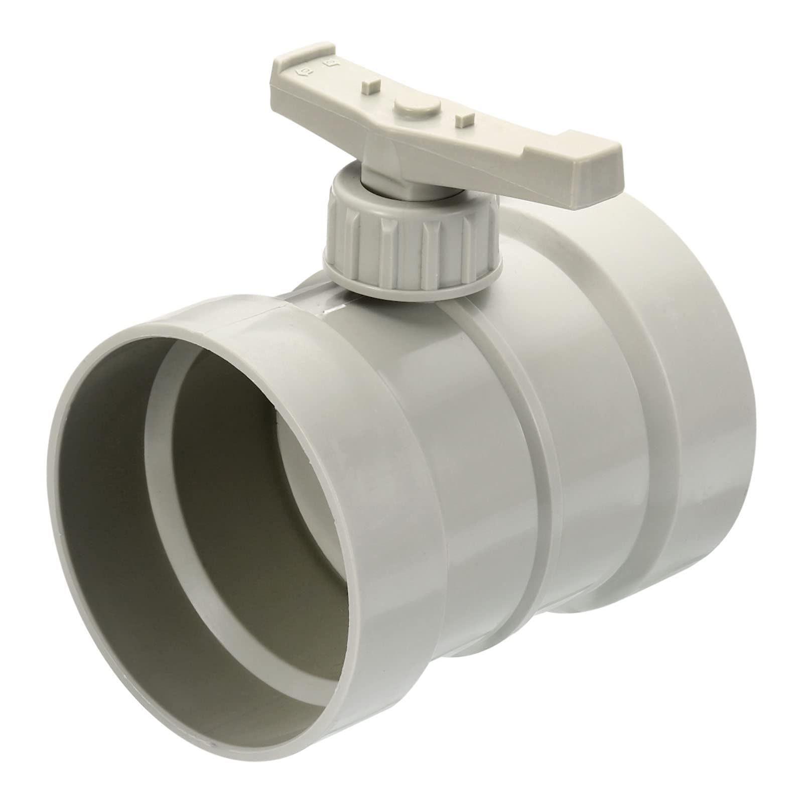 Unifizz 4" HVAC Duct Manual Volume Damper, PP Adjustment Flame Retardant Airflow Backdraft Damper Air Volume Control for HVAC Air Balancing System, Beige