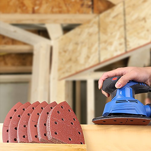 TACKLIFE 60PCS Sanding Sheets, Mouse Sander Pads to Fit Bosch Multi