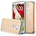 LG G2 Case, RANZ Grey with Gold Hard Impact Dual Layer Shockproof Bumper Case For LG G2(AT&T D800, T-Mobile D801,Global D802)