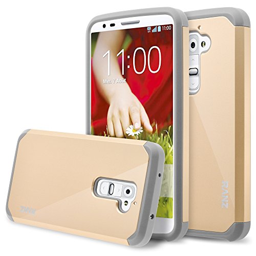 LG G2 Case, RANZ Grey with Gold Hard Impact Dual Layer Shockproof Bumper Case For LG G2(AT&T D800, T-Mobile D801,Global D802) LG G2 Case, RANZ Grey with Gold Hard Impact Dual Layer Shockproof Bumper Case For LG G2(AT&T D800, T-Mobile D801,Global D802)