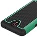 ZTE Maven 2 case, ZTE Prestige case, ZTE Sonata 3 case, CoverON [HexaGuard Series] Slim Hybrid Hard Phone Cover Case for ZTE Maven 2/ Prestige/Sonata 3 - Teal & Black