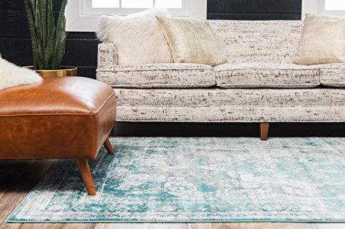 Unique Loom Sofia Collection Turquoise 5 x 8 Area Rug (5' x 8')