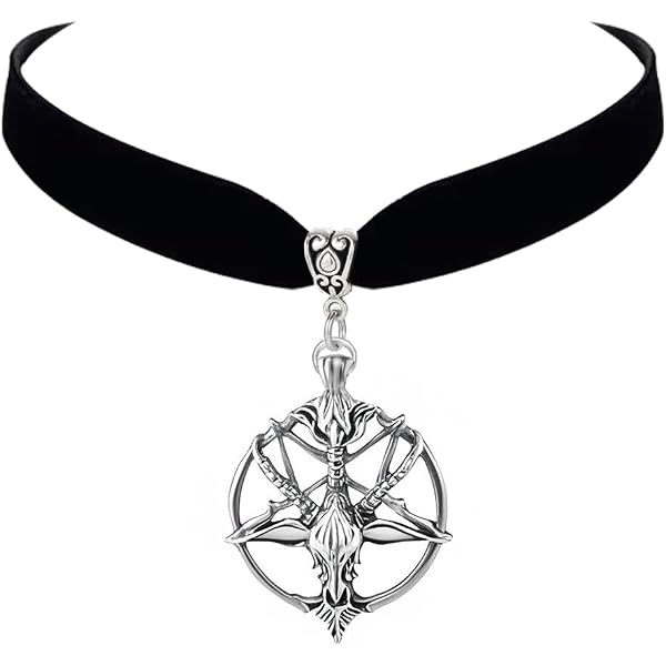 Colgante de sigilo de Baphomet, pentagrama invertido, aretes de cabra de baphomet de plata de ley 925, collar de baphomet satánico para hombres, collares de cabra, Sin piedra preciosa