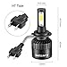 INFITARY LED Headlight Bulbs H7 Conversion Kits Car LED Headlights 72W/Pair 6500K 8000LM Extremely Super Bright COB Chips- 1 Pair-(H7 Black)