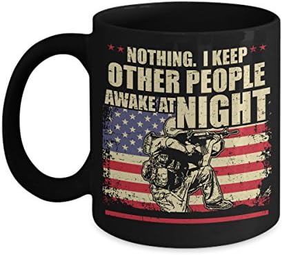 I Keep Other People Awake At Night Black 11oz. Mug - Military Pride