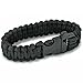 SAS Survival Paracord Bracelet 550lbs With Whistle - Black