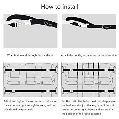 Acoser Fahrzeug Rod Carrier System Angelrute Trägerband Rutenhalter Gurtband Rutenhalter Rod Rack Für 5 Angelruten - Hält Ihre Angelruten Sicher – Bild 7