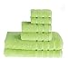 PROMIC 100% Quality Cotton Bath Towel Set, 6 Piece Includes 2 Bath Towels, 2 Hand Towels, and 2 Washcloths, Highly Absorbent and Softness, Fade-Resistant, Green