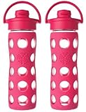 2-Pack Lifefactory 16-Ounce Flip Cap Beverage Bottles (Raspberry)