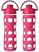 2-Pack Lifefactory 16-Ounce Flip Cap Beverage Bottles (Raspberry)