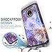 TJS for Motorola Moto E4 Case, [Full Coverage Tempered Glass Screen Protector] Dual Layer Hybrid Shockproof Drop Protection Impact Rugged Case Armor Cover Compatible Motorola Moto E4 (Stardust)