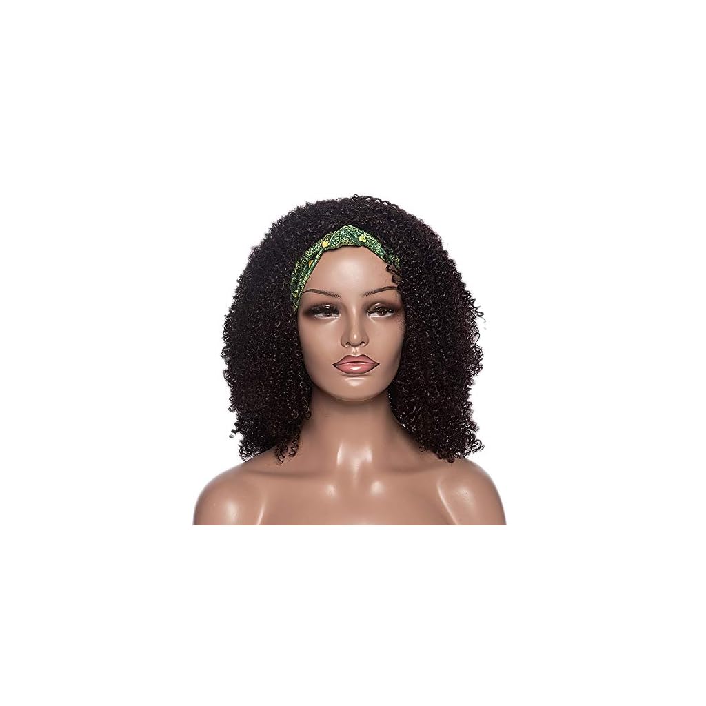 Short Curly Headband Wig For Black Women Short Afro Kinky Curly Head