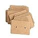 AKOAK 100 Pcs 2.5 x 3.5 Cm Brown Kraft Paper Earring Display Hang Cards Ear Studs Display Hang Tag