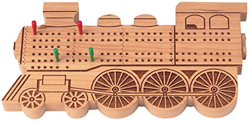 Train Shaped Cribbage Board - Made in USA