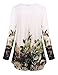 Miagooo Women's Long Sleeve Round Neck Layered Chiffon Flowy Blouse Top