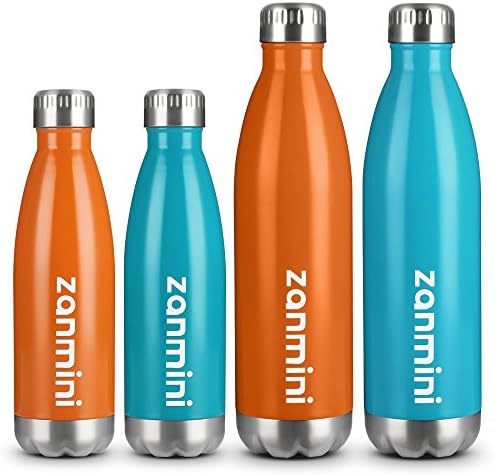 zanmini Stainless Steel Vacuum Insulated Water Bottle Leak-proof Double Walled Cola Shape Bottle, Keeps Drinks Cold for 12 hours &amp; Hot for 24 hours for Outdoor Hiking &amp; Camping