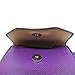 PU Leather 2 Layers Vertical Cellphone Pouch Bag with Shoulder Strap and Magnetic Button for Apple iPhone Samsung Galaxy and Other Smartphone Purple
