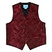Epoint EGC1B07C-2XL Red Black Paisley Happy Gentlemen Waistcoat Woven Microfiber Whole Sale Vest XX-Large Vest
