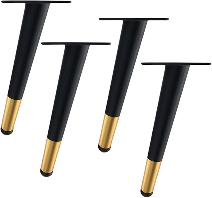 Set of 4 Metal Furniture Legs, Oblique Sofa Feet, Wrought Iron Coffee