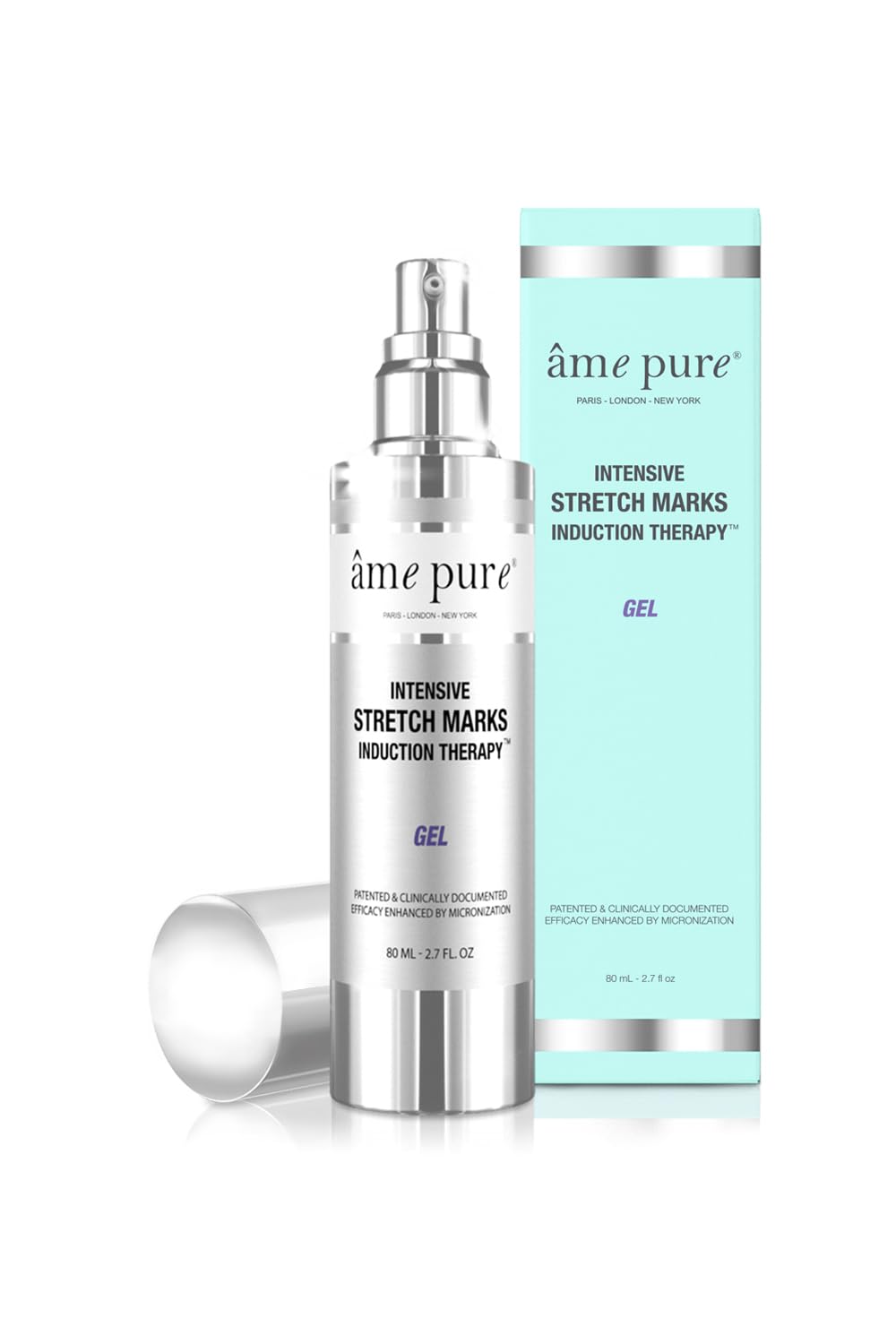 Ame Pure Stretch Marks Removal Gel - Clinically Proven Scar Removal Gel - Notable Results After Just Two Weeks - Advanced Scar Gel For Old Scars - 80 ml Scar Treatment Gel - Be Confident In Your Skin!