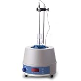 JOANLAB HMSC-1000 Heating Mantle Stirrer, RT-300℃ | 1000ml Round Bottom Flask, digital display with temp probe, timer, magnetic stirrer mixer for lab heating &amp; mixing