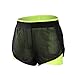 Beroy Women's Mid-rise Active Compression Mesh 2 in 1 Training Running Shorts