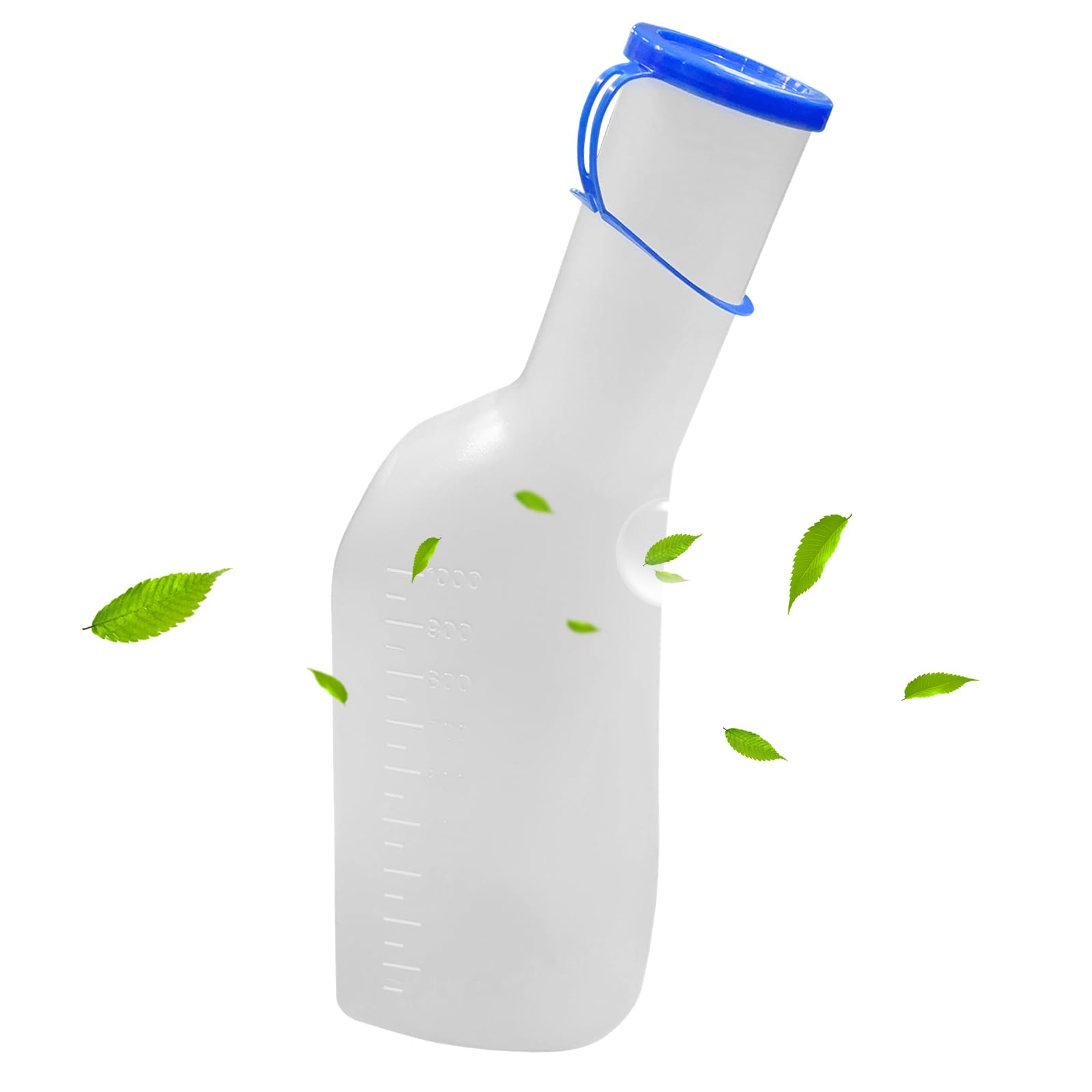 Omevett 1L Urine Bottles Male Portable Urinal Bottles for Men Pee Bottle for Mens Urine Bottles Spill Proof Urination Bottles with Lid Male Urine Bottles Non Spill for Travel, Urine Collection