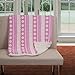 Lavish Home Reversible Fleece Blanket - 50x60-Inch Machine-Washable Sherpa Throw with Snowflakes - Cozy Blanket for Couch, Chair, or Bed (Pink)