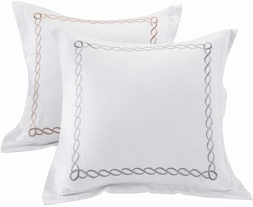 Amazon Com Eclec Cotton Sateen Embroidery European Pillow Sham