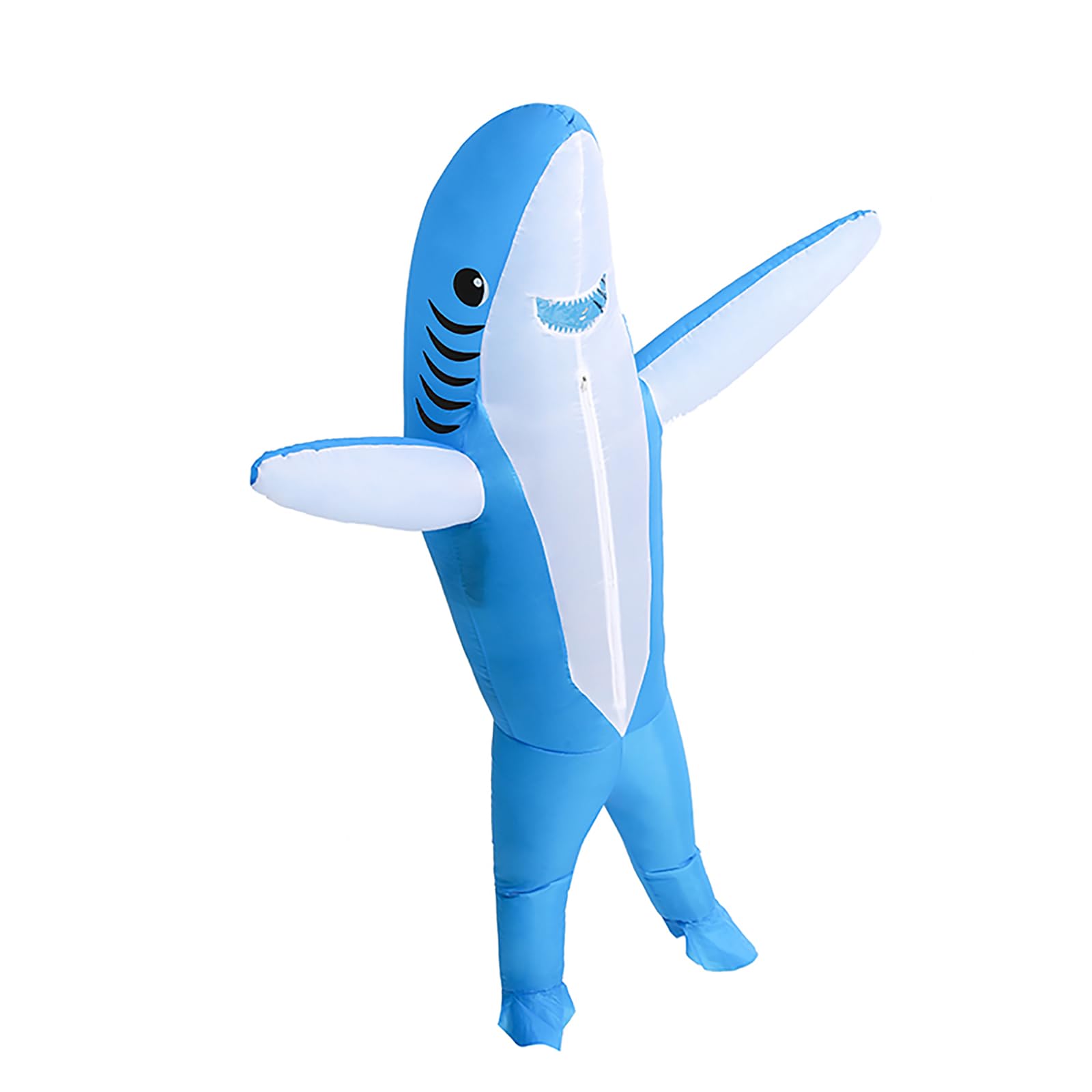 Photo 1 of (damaged zipper) LUVSHINE Shark Costume for Kids with Height 4'3''-4'11'' Tall, Cute Inflatable Costume Funny Halloween Costumes for Party, Event, Gift